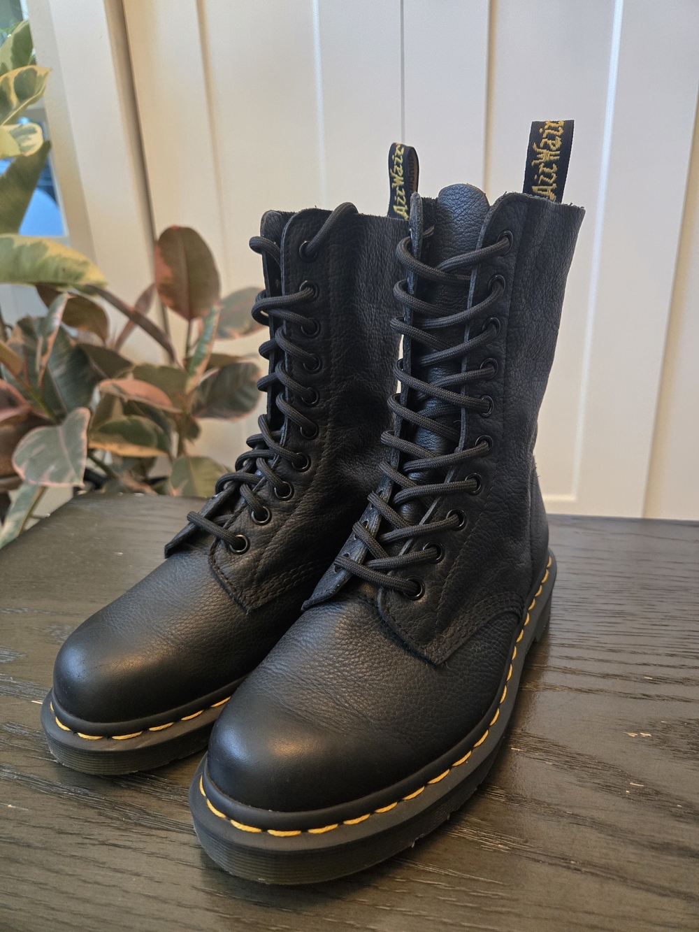 Dr. Martens Women's Black Lace-Up Leather Combat Boots